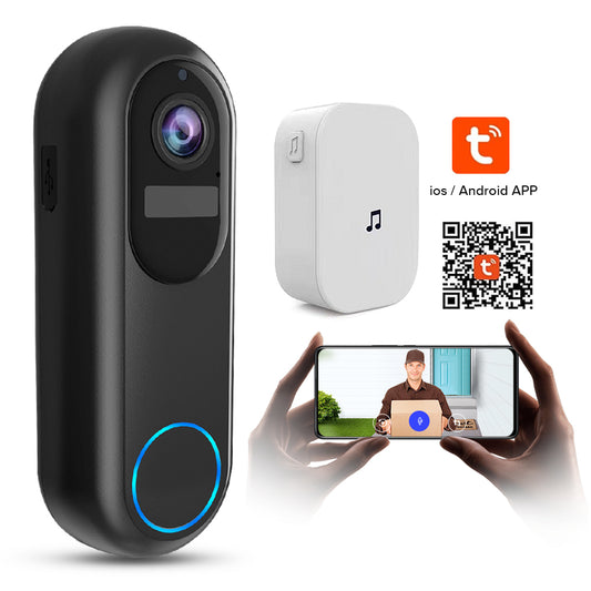 2K HD Smart Wireless Doorbell (Support Alexa、Google)